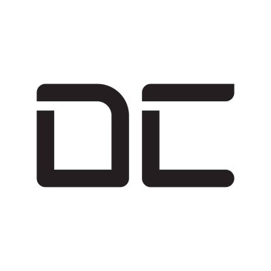 dc ilk harf vektör logo simgesi