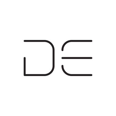 ilk harf vektör logo simgesini de ekle