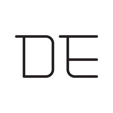 ilk harf vektör logo simgesini de ekle