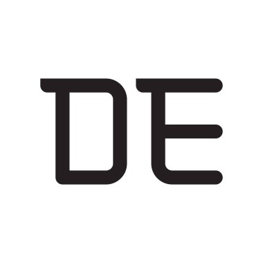 ilk harf vektör logo simgesini de ekle