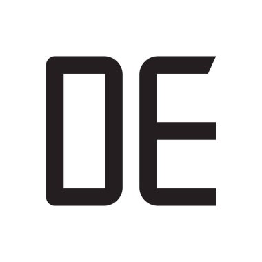 ilk harf vektör logo simgesini de ekle