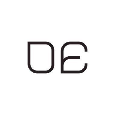 ilk harf vektör logo simgesini de ekle