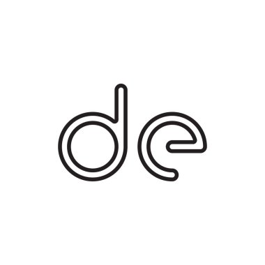 ilk harf vektör logo simgesini de ekle