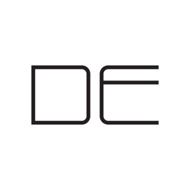 ilk harf vektör logo simgesini de ekle