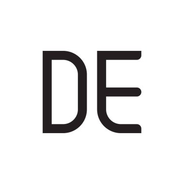 ilk harf vektör logo simgesini de ekle