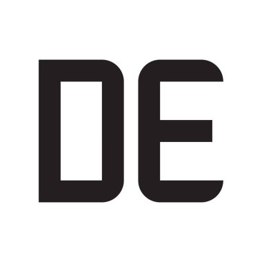 ilk harf vektör logo simgesini de ekle