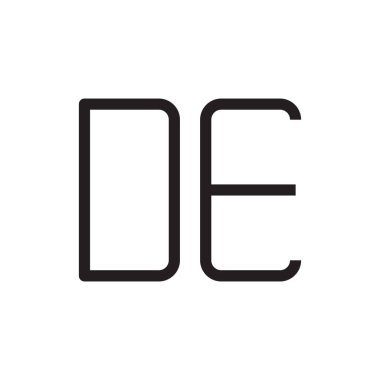 ilk harf vektör logo simgesini de ekle