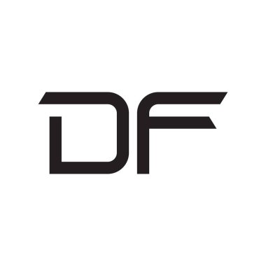 df ilk harf vektör logo simgesi