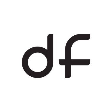 df ilk harf vektör logo simgesi