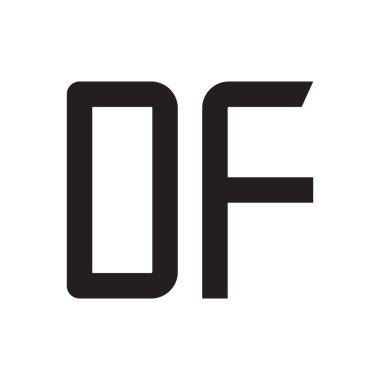 df ilk harf vektör logo simgesi