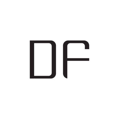 df ilk harf vektör logo simgesi