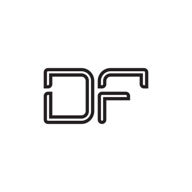 df ilk harf vektör logo simgesi