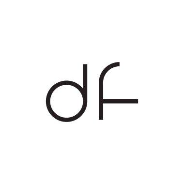 df ilk harf vektör logo simgesi