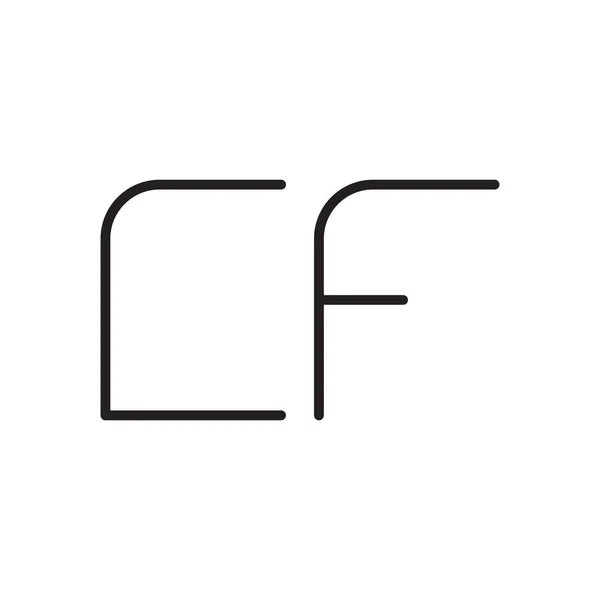 Cf初始字母向量标志图标 — 图库矢量图片