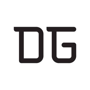 dg ilk harf vektör logo simgesi