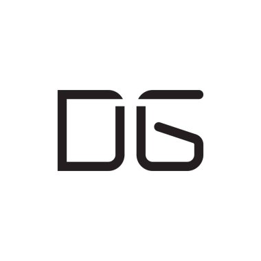 dg ilk harf vektör logo simgesi