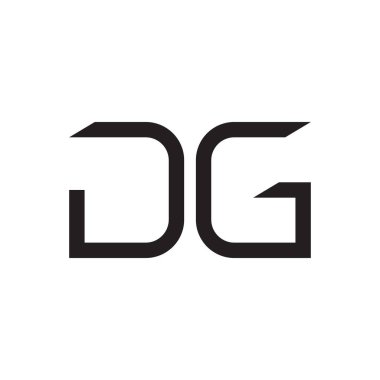 dg ilk harf vektör logo simgesi