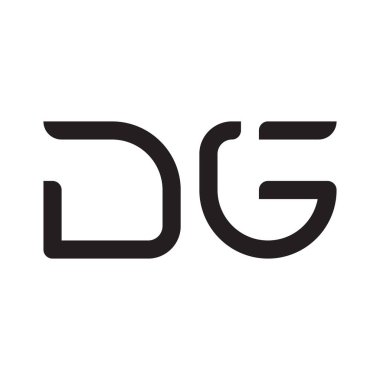dg ilk harf vektör logo simgesi