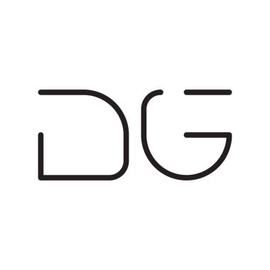 dg ilk harf vektör logo simgesi