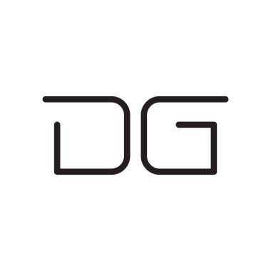 dg ilk harf vektör logo simgesi