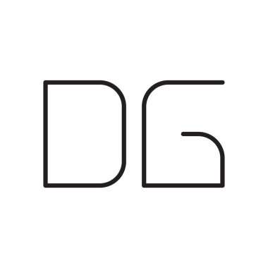 dg ilk harf vektör logo simgesi