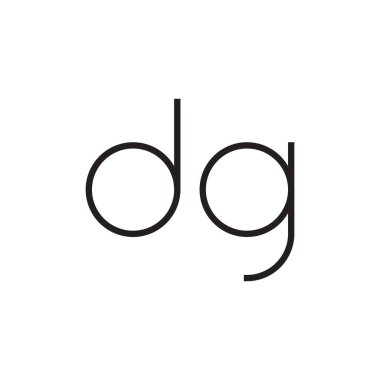 dg ilk harf vektör logo simgesi