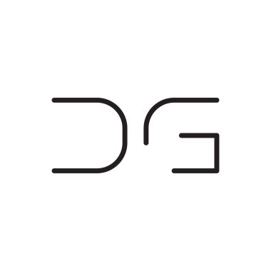dg ilk harf vektör logo simgesi