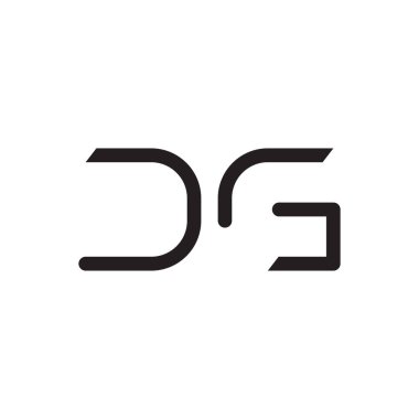 dg ilk harf vektör logo simgesi