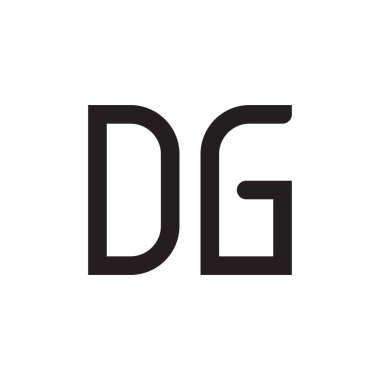 dg ilk harf vektör logo simgesi