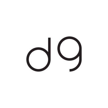 dg ilk harf vektör logo simgesi