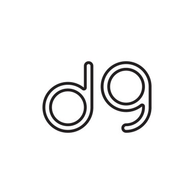 dg ilk harf vektör logo simgesi