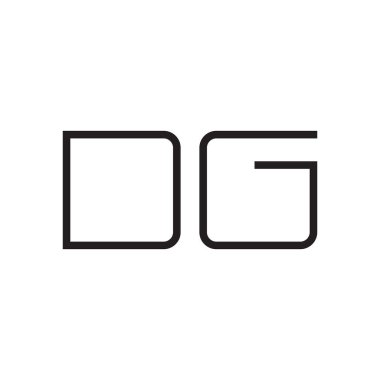 dg ilk harf vektör logo simgesi