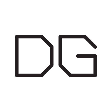 dg ilk harf vektör logo simgesi