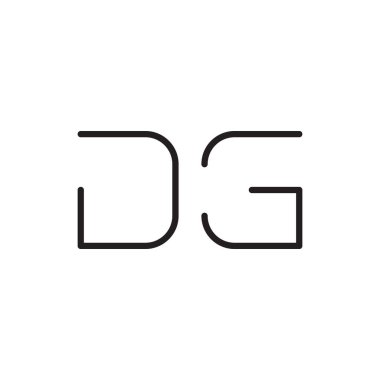 dg ilk harf vektör logo simgesi