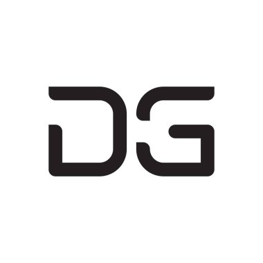 dg ilk harf vektör logo simgesi