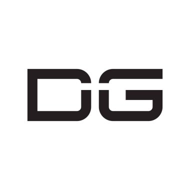 dg ilk harf vektör logo simgesi