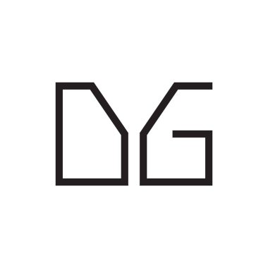 dg ilk harf vektör logo simgesi