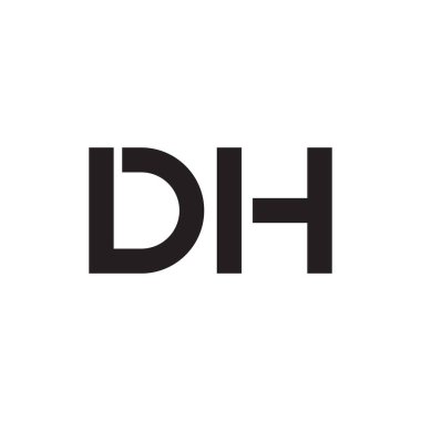 dh ilk harf vektör logosu