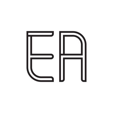 bir ilk harf vektör logo simgesi