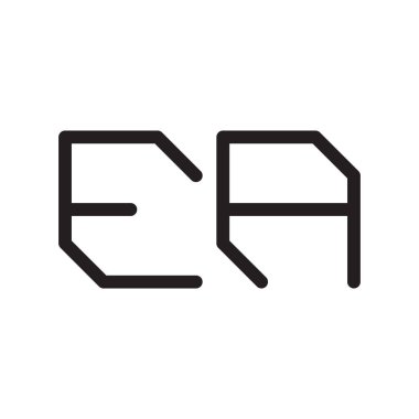 bir ilk harf vektör logo simgesi