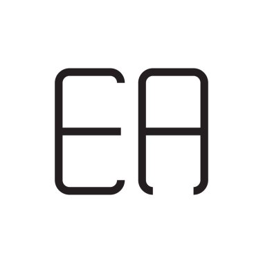 bir ilk harf vektör logo simgesi