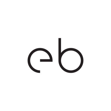 eb ilk harf vektör logo simgesi