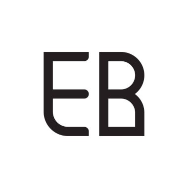eb ilk harf vektör logo simgesi