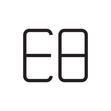eb ilk harf vektör logo simgesi