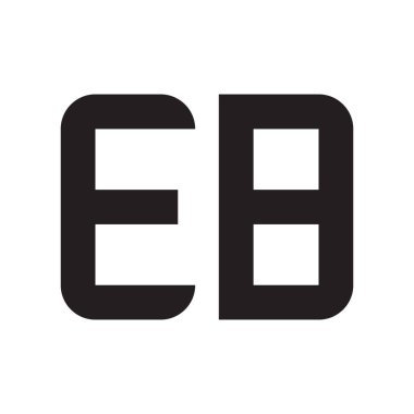 eb ilk harf vektör logo simgesi