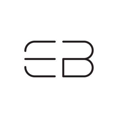 eb ilk harf vektör logo simgesi