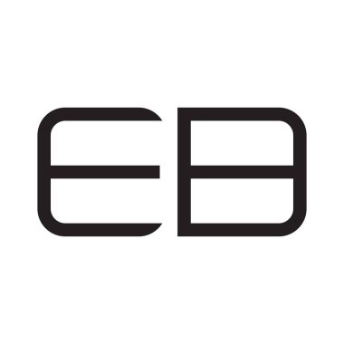 eb ilk harf vektör logo simgesi