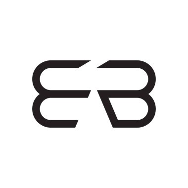 eb ilk harf vektör logo simgesi