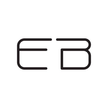 eb ilk harf vektör logo simgesi