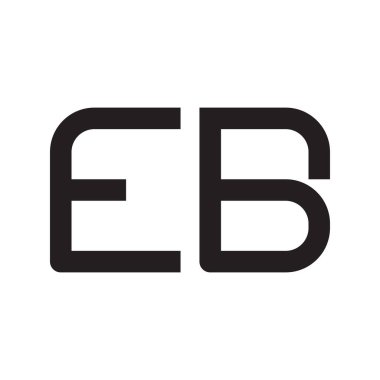 eb ilk harf vektör logo simgesi